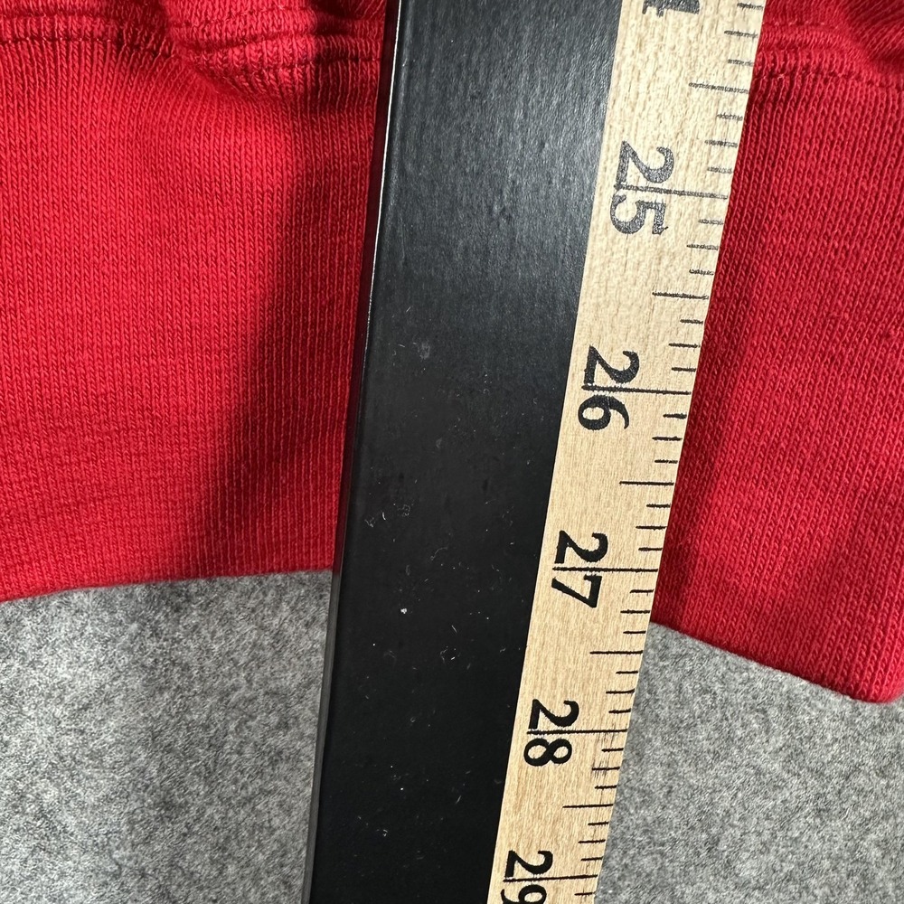 Vintage L.L.Bean x Russel Hoodie Mens Medium Red Henley Heavyweight Made USA - Picture 8 of 13